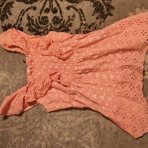 Girls pink flower shirt